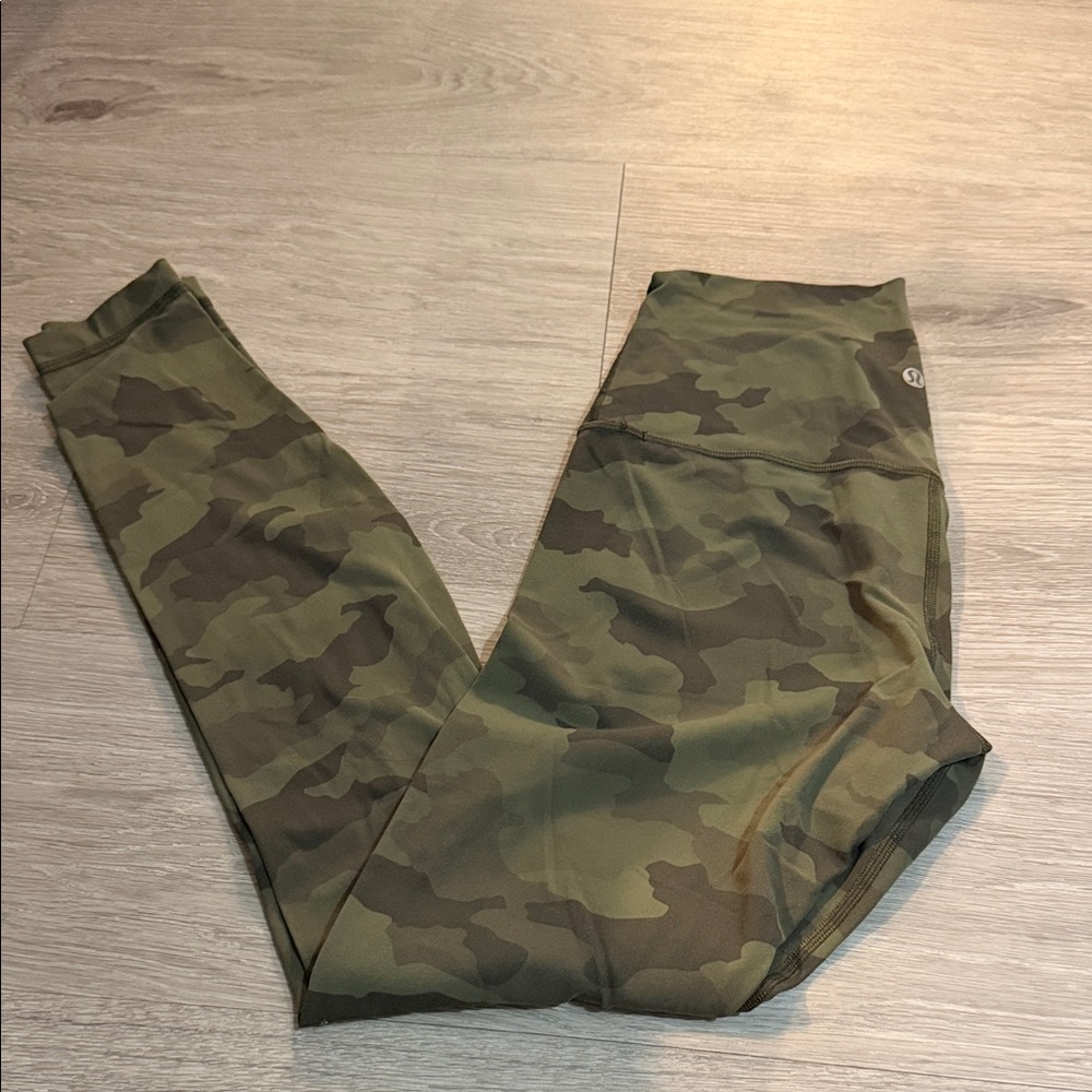 lululemon athletica Green Camouflage Leggings